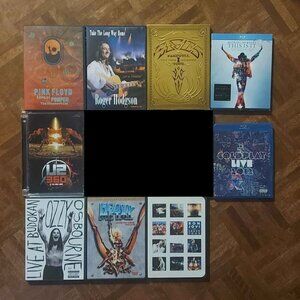 Collection of rock bluray & dvds / pink floyd supertramp black sabb